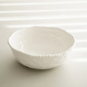 Almina Pearly Servierschale 22 cm – Porzellan Salat- & Obstschale Weiss