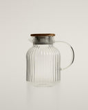 Glaskaraffe mit Deckel & Filter – 1,6 Liter | Borosilikatglas