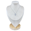 Fatima-Hand Halskette mit pinkem Stein (925 Silber)