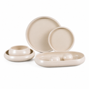 Almina Lissa Bonna Biscuit Geschirrset 27-teilig aus Porzellan für 6 Personen – Beige