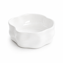 Nordic Salatschüssel Weiss Glänzend 23 cm – Porzellan Obstschale & Servierschüssel