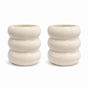 Bubble Becher 2-teilig für 2 Personen (Creme)