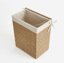 Wäschekorb geflochten mit Deckel & Leinenfutter – Natur, 45 × 27 × 64 cm