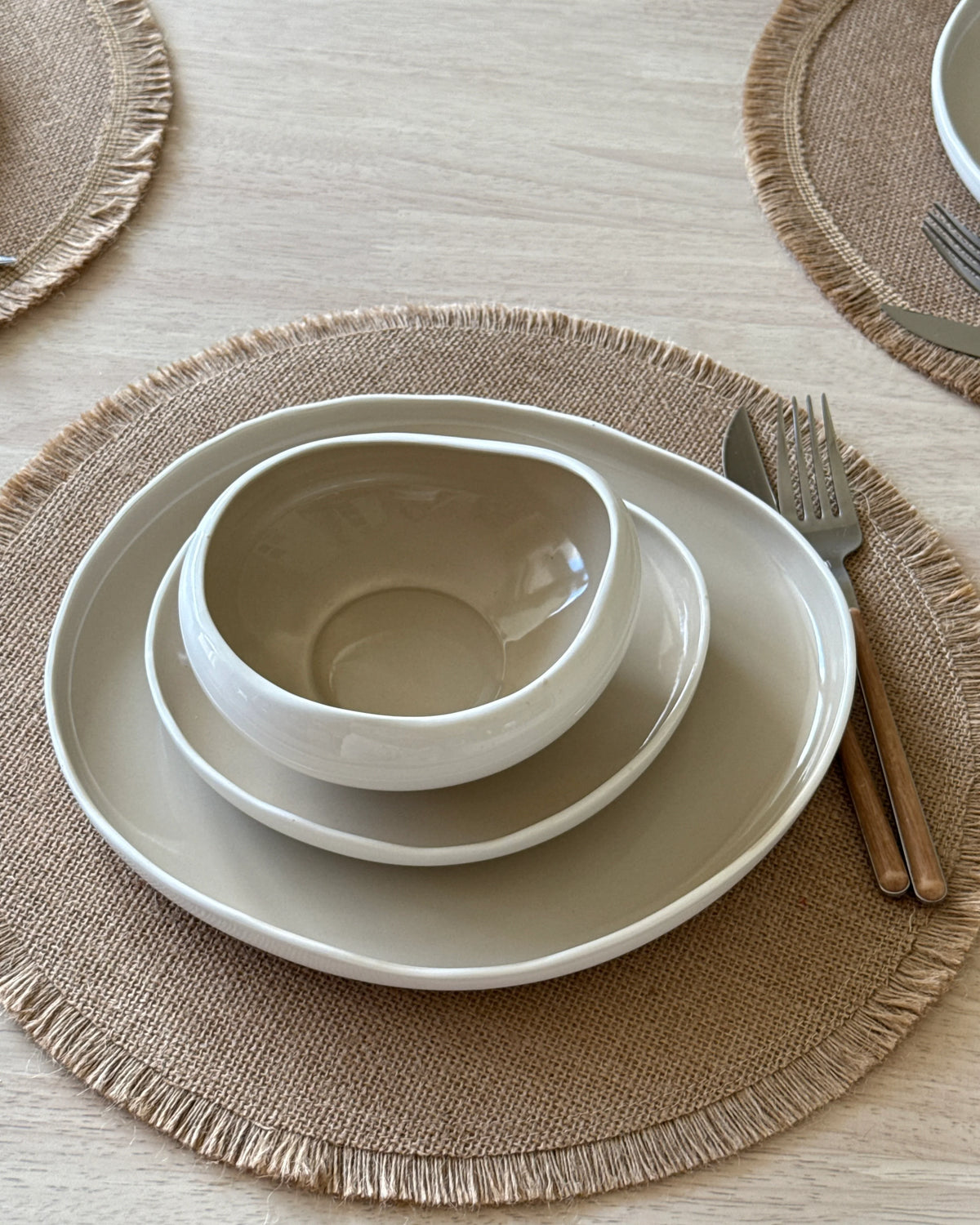 ALMINA Wave Cream Tafelservice 27-teilig