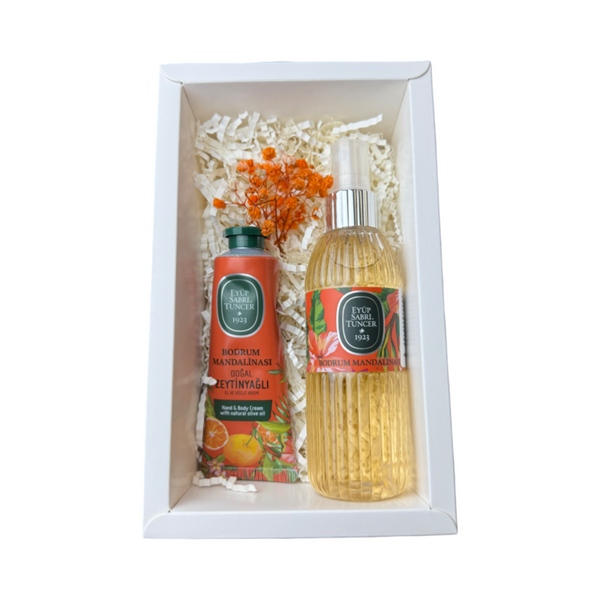 Geschenkbox Kolonya Mandarine mit Pflege