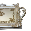 Barock Serviertablett – Rechteckig | Champagnergold