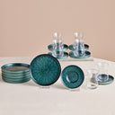Karaca Teo Grün – 18-teiliges Kuchen- & Teeservice-Set aus Glas