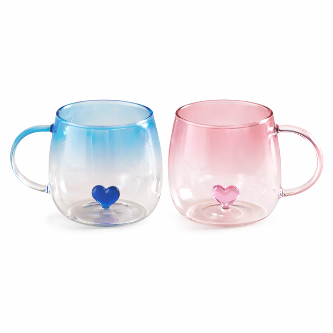 Glastassen-Set Dream Love 2-teilig für 2 Personen