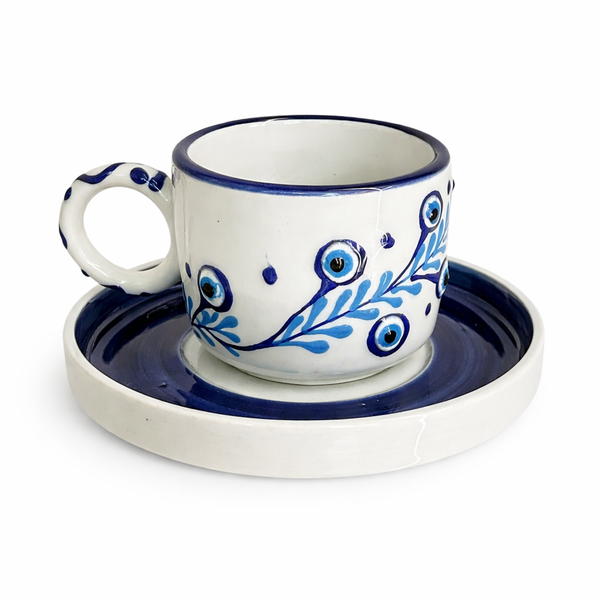 Handgemachtes Tassen-Set Nazar für 1 Person