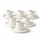 Porzellan-Espresso-Set Saturn 12-teilig für 6 Personen