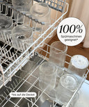 Vorratsgläser Stripe mit Akaziendeckel 1500 ml 2er Set aus Borosilikatglas