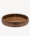 Akazie Stripe Tray Dekoschale Ø 30 cm Akazienholz Rund