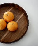 Akazie Stripe Tray Dekoschale Ø 30 cm Akazienholz Rund