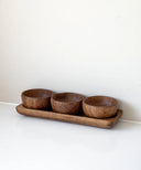 Mini Akazie Bedum Schalen Set 4-teilig 20 x 7 x 4.5 cm Akazienholz