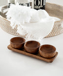 Mini Akazie Bedum Schalen Set 4-teilig 20 x 7 x 4.5 cm Akazienholz