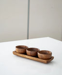 Mini Akazie Bedum Schalen Set 4-teilig 20 x 7 x 4.5 cm Akazienholz