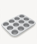 Muffinform 12er Beige – Muffinblech Antihaft – PFAS-frei – 12 Cupcake Mulden – Backofenfest bis 290°C