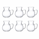 Efendi Teegläser Set 6-teilig 215 ml aus Borosilikatglas hitzebeständig