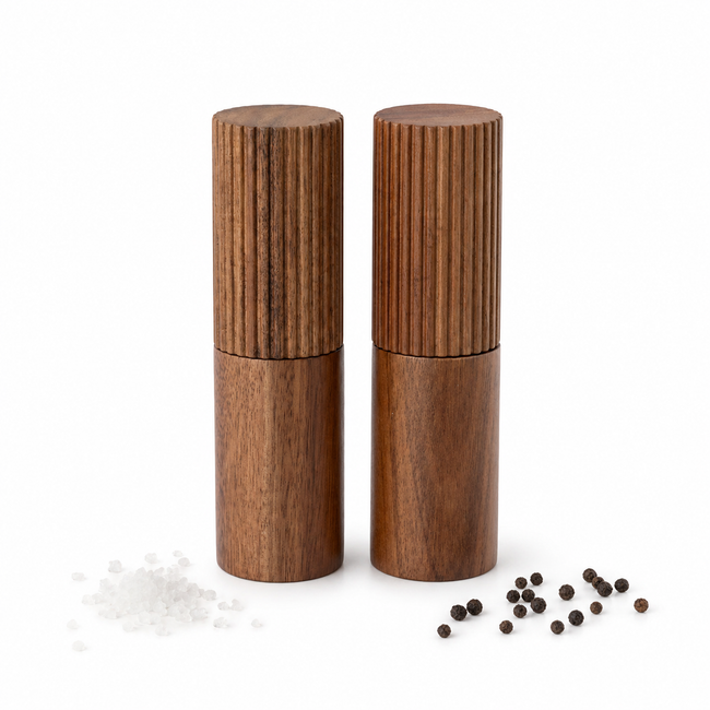 Salz- und Pfeffermühlen Set Akazie Milo 2-teilig aus Akazienholz 17.5 cm