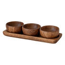 Mini Akazie Bedum Schalen Set 4-teilig 20 x 7 x 4.5 cm Akazienholz