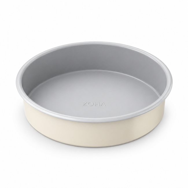 Runde Backform 24.6 cm – Antihaft Backpfanne Beige – Backofenfest bis 290°C – PFAS-frei
