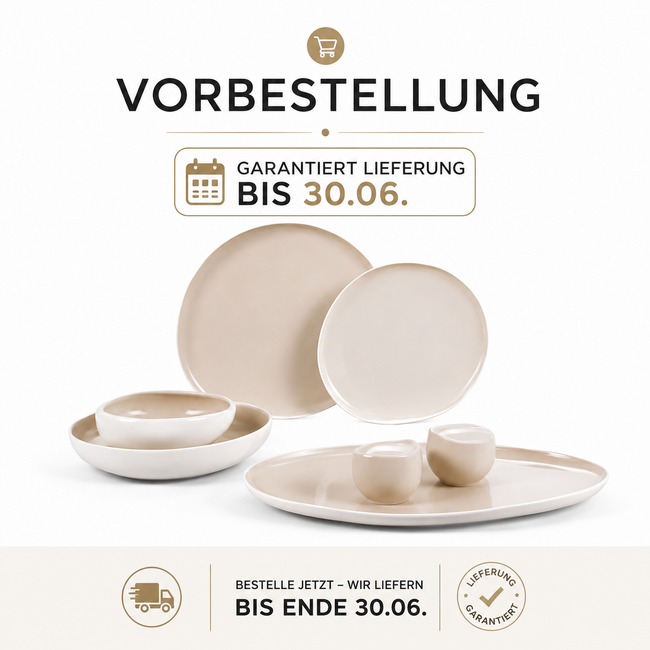 ⚠️ VORBESTELLUNG -Lieferung bis 30.06.2026 - Geschirrset Barles 27-teilig für 6 Personen