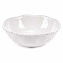 Almina Pearly Servierschale 22 cm – Porzellan Salat- & Obstschale Weiss