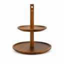 Etagere aus Akazienholz 2-stöckig Ø 25 cm – Lumo Servieretagere
