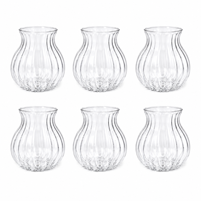 Almina Luana Teegläser Set 6-teilig – 180 ml Teeglas Set aus Glas für Tee