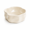 Nordic Salatschüssel Creme Glänzend 23 cm – Porzellan Obstschale & Servierschüssel