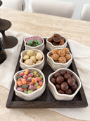 Nordic Dip Schälchen Set Weiss Glänzend 6-teilig – Porzellan Snackschalen 10 cm