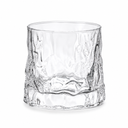 Trinkgläser 6er Set 280 ml aus transparentem Glas mit strukturierter Oberfläche und massivem Boden