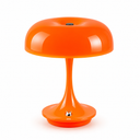 LED Akku Tischlampe in Orange 24 cm – dimmbare Mushroom Lampe mit Touch-Steuerung und USB-C