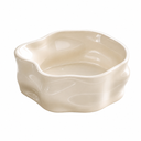 Nordic Salatschüssel Creme Glänzend 23 cm – Porzellan Obstschale & Servierschüssel