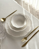 Tafelservice 25-teilig – Weiss mit Blumenmuster – für 6 Personen