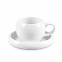 Kaffeeservice 12-teilig für 6 Personen – Kaffeetassen mit Untertassen, Weiss, 220 ml