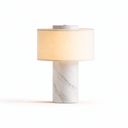 Tischlampe aus weissem Marmor | 24cm