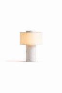 Aurie tragbare Tischlampe aus weissem Marmor