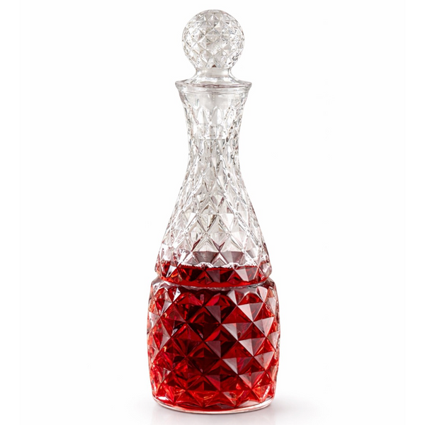 Glaskaraffe in Kristalloptik