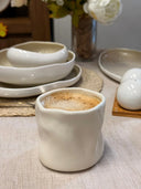 Wave Becher 2-teilig für 2 Personen (Creme)