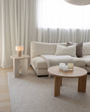 Aurie tragbare Tischlampe aus Travertinstein