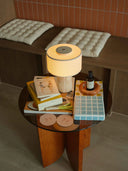 Aurie tragbare Tischlampe aus Travertinstein